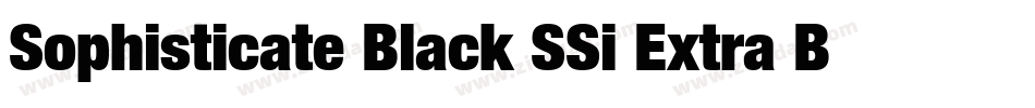 Sophisticate Black SSi Extra Bold字体转换